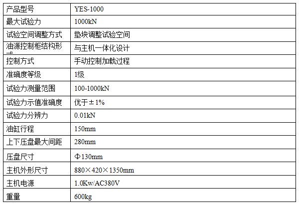 YES-1000B岩石试验机